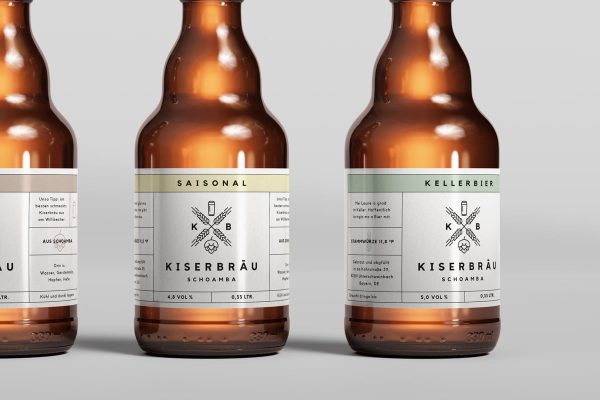 Kiserbräu Bier-Etikettendesign